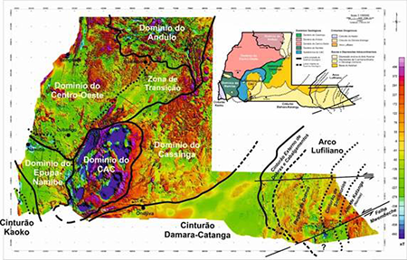 Estructuras geológicas de primer orden (regionales) deducidas de la interpretación conjunta geofísica-geológica del área UTE-PLANAGEO.